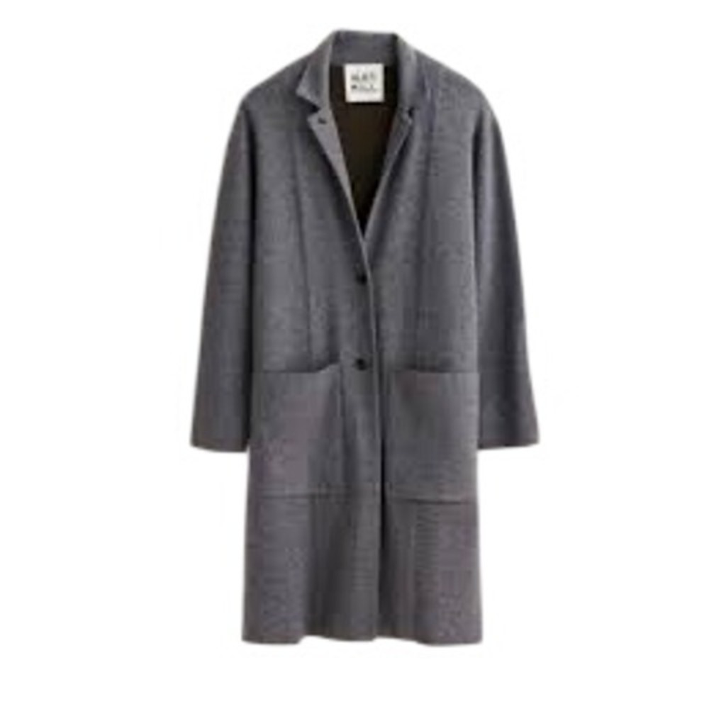 Alex Mill Womens Gray Button Front Long Knit Chore Coat Jacket Size Medium